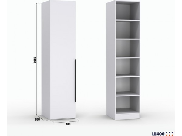 Шкаф Лора (Модерн) для одежды Ш400 белый