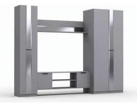 Набор мебели для гостиной (стенка) Рози "Дезире-2.85" серый