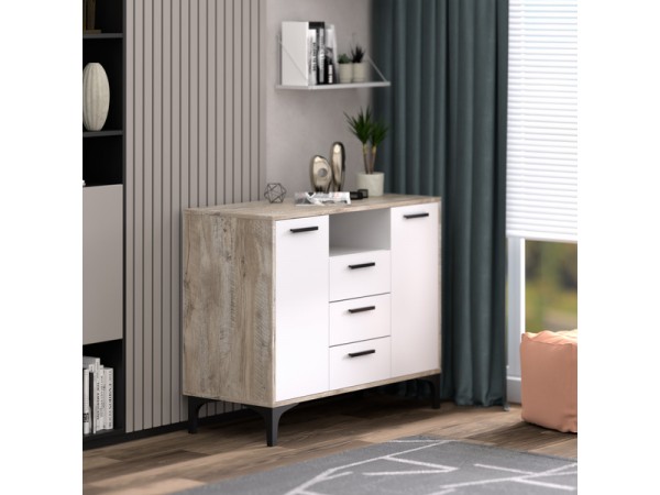 Тумба АВ (ТК) 100.2-3 белый-дуб юкон