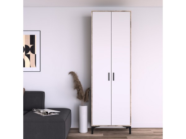 Шкаф АС (ШК) 90.2 белый-дуб юкон