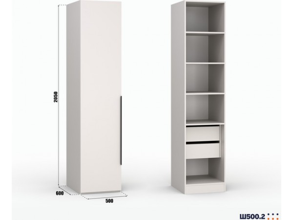 Шкаф Лора (Модерн) для одежды Ш 500.2 кашемир