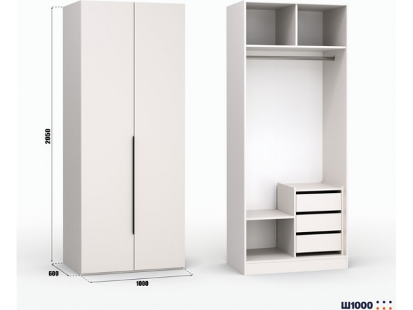 Шкаф Лора (Модерн) для одежды Ш 1000 кашемир