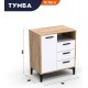 Тумба АВ (ТК) 70.1-3 белый-дуб крафт