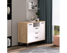 Тумба АВ (ТК) 130.2-3 белый-дуб крафт