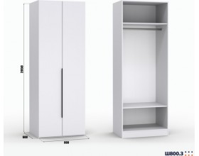 Шкаф Лора (Модерн) для одежды Ш 800.3 белый