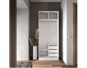 Шкаф Лора (Модерн) для одежды Ш 1000 белый