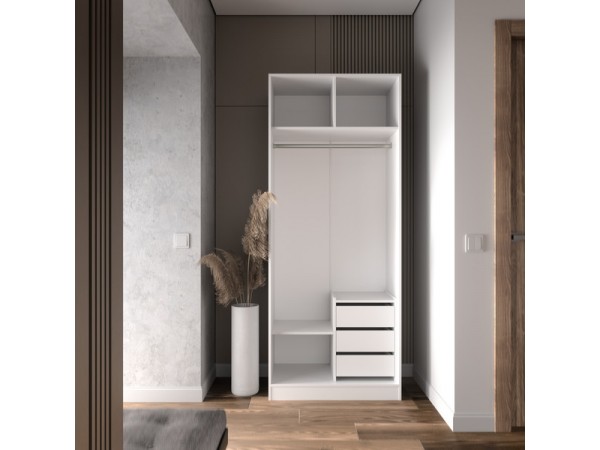 Шкаф Лора (Модерн) для одежды Ш 1000 белый