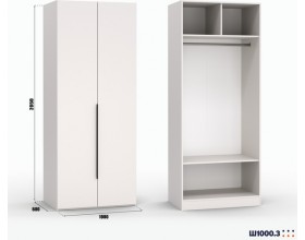 Шкаф Лора (Модерн) для одежды Ш 1000.3 кашемир