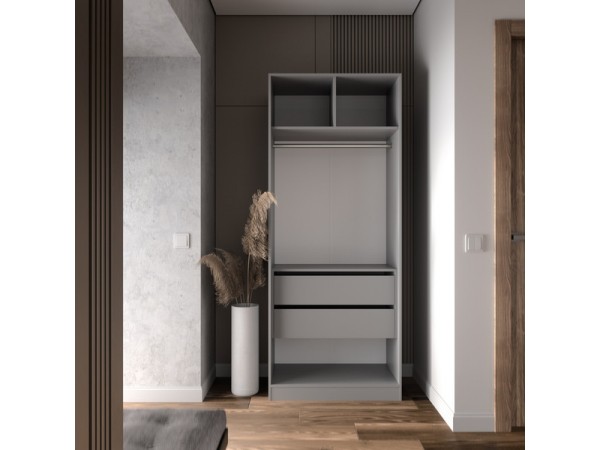 Шкаф Лора (Модерн) для одежды Ш 1000.2 серый шифер