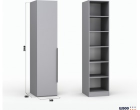 Шкаф Лора (Модерн) для одежды Ш 500 серый шифер