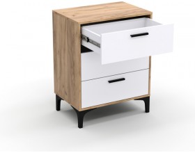 Комод ТТ (КК) 70-3 белый-дуб крафт