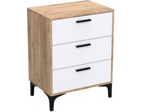 Комод ТТ (КК) 70-3 белый-дуб крафт
