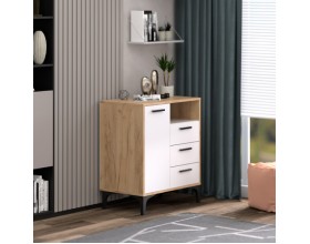 Тумба АВ (ТК) 90.1-3 белый-дуб крафт