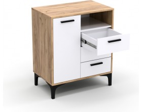 Тумба АВ (ТК) 90.1-3 белый-дуб крафт