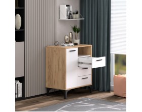 Тумба АВ (ТК) 90.1-3 белый-дуб крафт