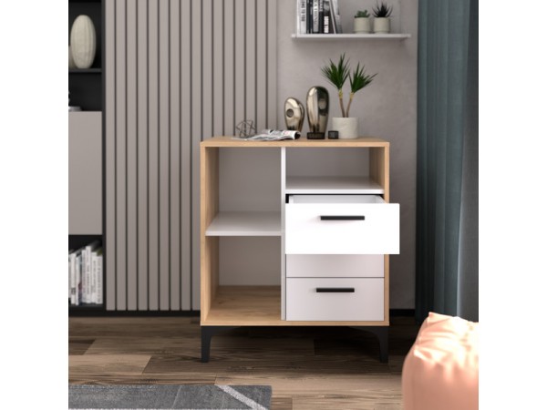 Тумба АВ (ТК) 90.1-3 белый-дуб крафт