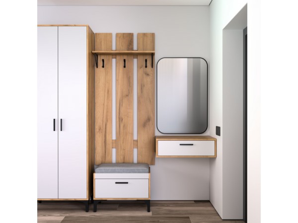 Тумба КнТ (ТнК) 70-1 белая-дуб крафт