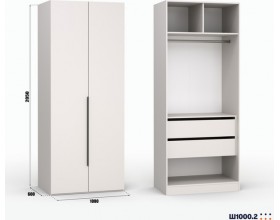 Шкаф Лора (Модерн) для одежды Ш 1000.2 кашемир