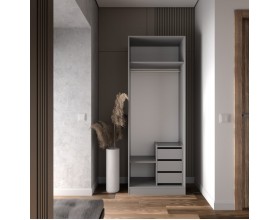 Шкаф Лора (Модерн) для одежды Ш 800 серый шифер