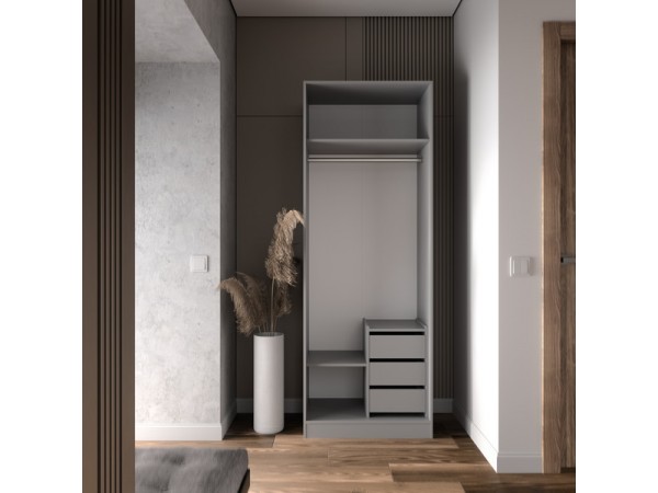 Шкаф Лора (Модерн) для одежды Ш 800 серый шифер