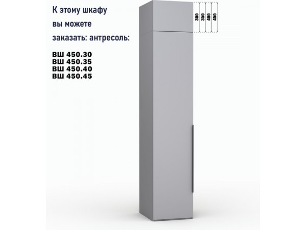 Шкаф Лора (Модерн) ВШ 450.45 серый шифер