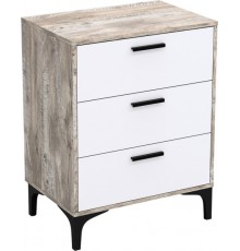 Комод ТТ (КК) 70-3 белый-дуб юкон