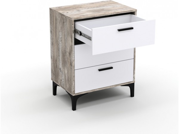 Комод ТТ (КК) 70-3 белый-дуб юкон