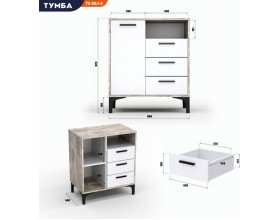 Тумба АВ (ТК) 90.1-3 белый-дуб юкон