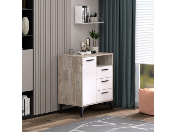 Тумба АВ (ТК) 90.1-3 белый-дуб юкон