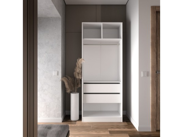 Шкаф Лора (Модерн) для одежды Ш 1000.2 белый