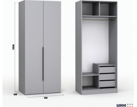 Шкаф Лора (Модерн) для одежды Ш 900 серый шифер