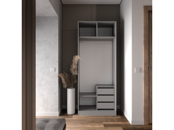 Шкаф Лора (Модерн) для одежды Ш 900 серый шифер
