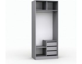 Шкаф Лора (Модерн) для одежды Ш 900 серый шифер