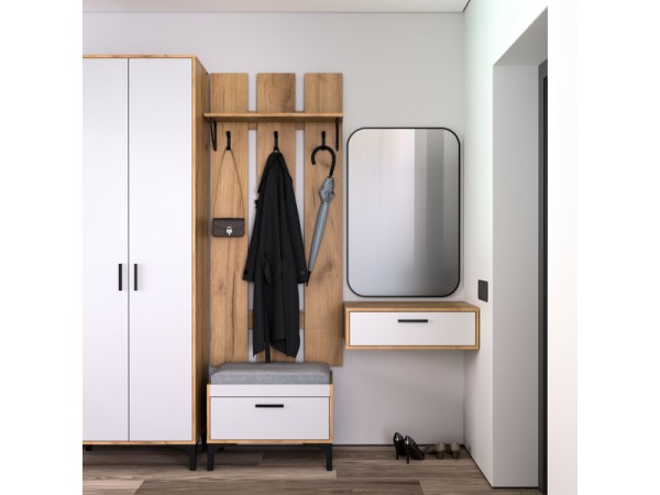 Тумба КнТ (ТнК) 90-1 белая-дуб крафт