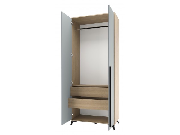 ЕВА Шкаф 920 2С2Я Дуб Экспресив песочный Фрост