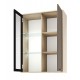 ЕВА Витрина навесная 800 1В1С Дуб Экспрессив-Глиняный серый