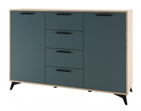 ЕВА Комод 1360 2С4Я Дуб Экспресив песочный Маренго