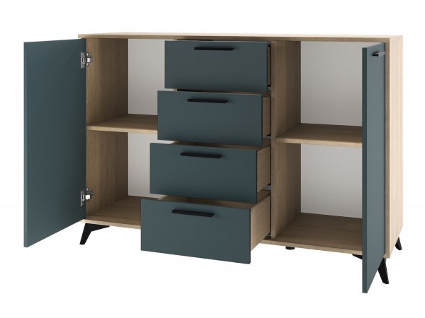 ЕВА Комод 1360 2С4Я Дуб Экспресив песочный Маренго