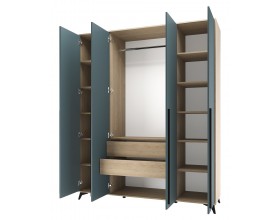 ЕВА Шкаф 1800 4С2Я Дуб Экспресив песочный Маренго