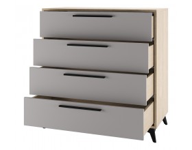 ЕВА Комод 900 4Я Дуб Экспресив песочный Рейн