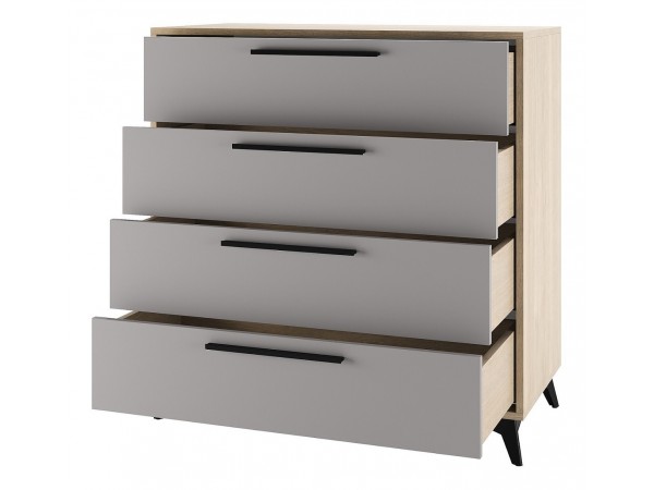 ЕВА Комод 900 4Я Дуб Экспресив песочный Рейн