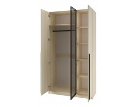 Шкаф Эльтон 3С/2200 Дуб Комано Стекло Графит