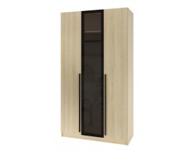 Шкаф Эльтон 3С/2200 Дуб Комано Стекло Графит