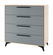 ЕВА Комод 900 4Я Дуб Экспресив песочный Фрост