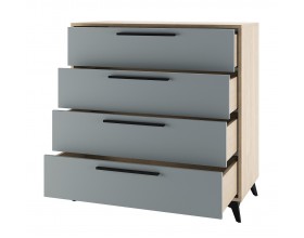 ЕВА Комод 900 4Я Дуб Экспресив песочный Фрост