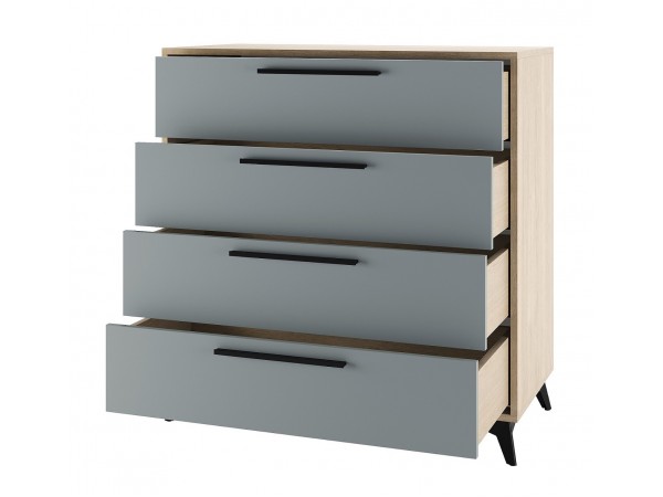 ЕВА Комод 900 4Я Дуб Экспресив песочный Фрост