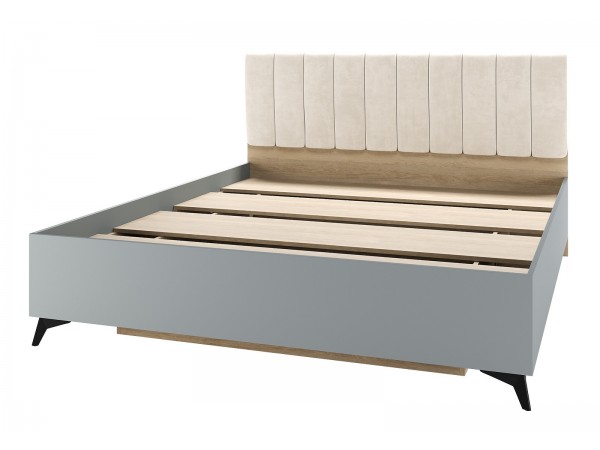ЕВА Кровать 1600 с настилом ЛДСП Дуб Экспресив песочный Фрост