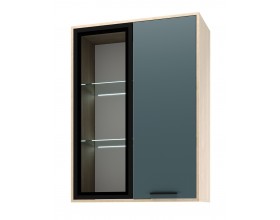 ЕВА Витрина навесная 800 1В1С Дуб Экспрессив-Маренго