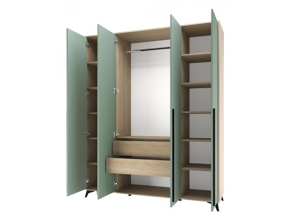 ЕВА Шкаф 1800 4С2Я Дуб Экспресив песочный Муссон