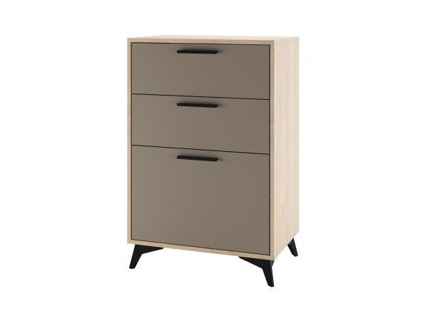 ЕВА Тумба 600 1С2Я Дуб Экспресив песочный Глиняный серый